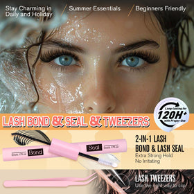 calphdiar Lash Clusters Kit in use on model's eyes