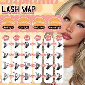 calphdiar Lash Clusters Kit showing the lightweight lashes