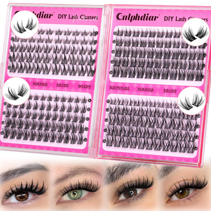 calphdiar Wispy Lash Clusters 220pcs pack front view