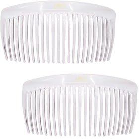 Camila 4-inch large French twist hair side comb clear front view