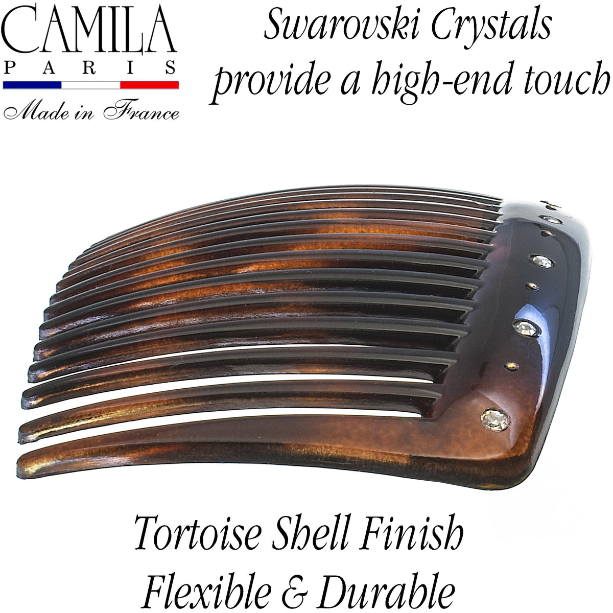 Camila Hair Side Comb demonstrating secure hold in chignon