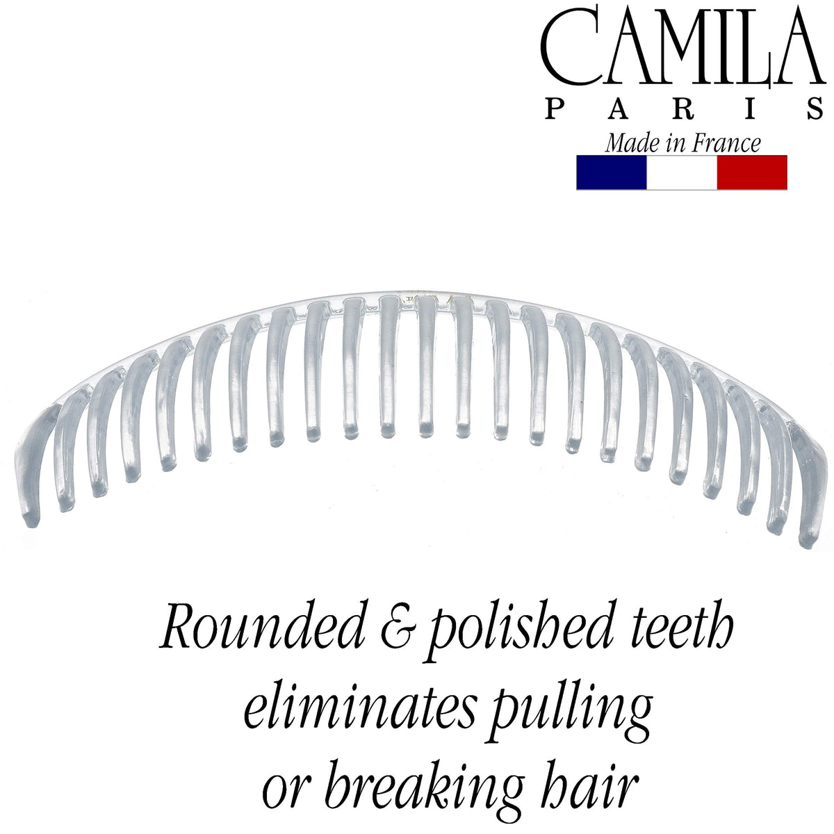 Camila hair side comb in use at a formal event
