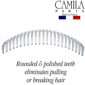 Camila hair side comb in use at a formal event