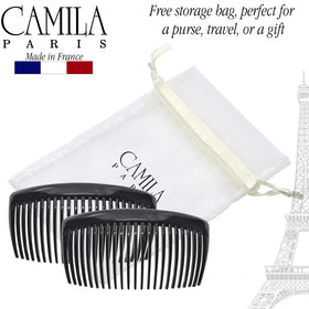 Camila Hair Side Comb set arranged on a stylish background