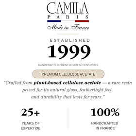 Camila Hair Side Comb showing curved frame design