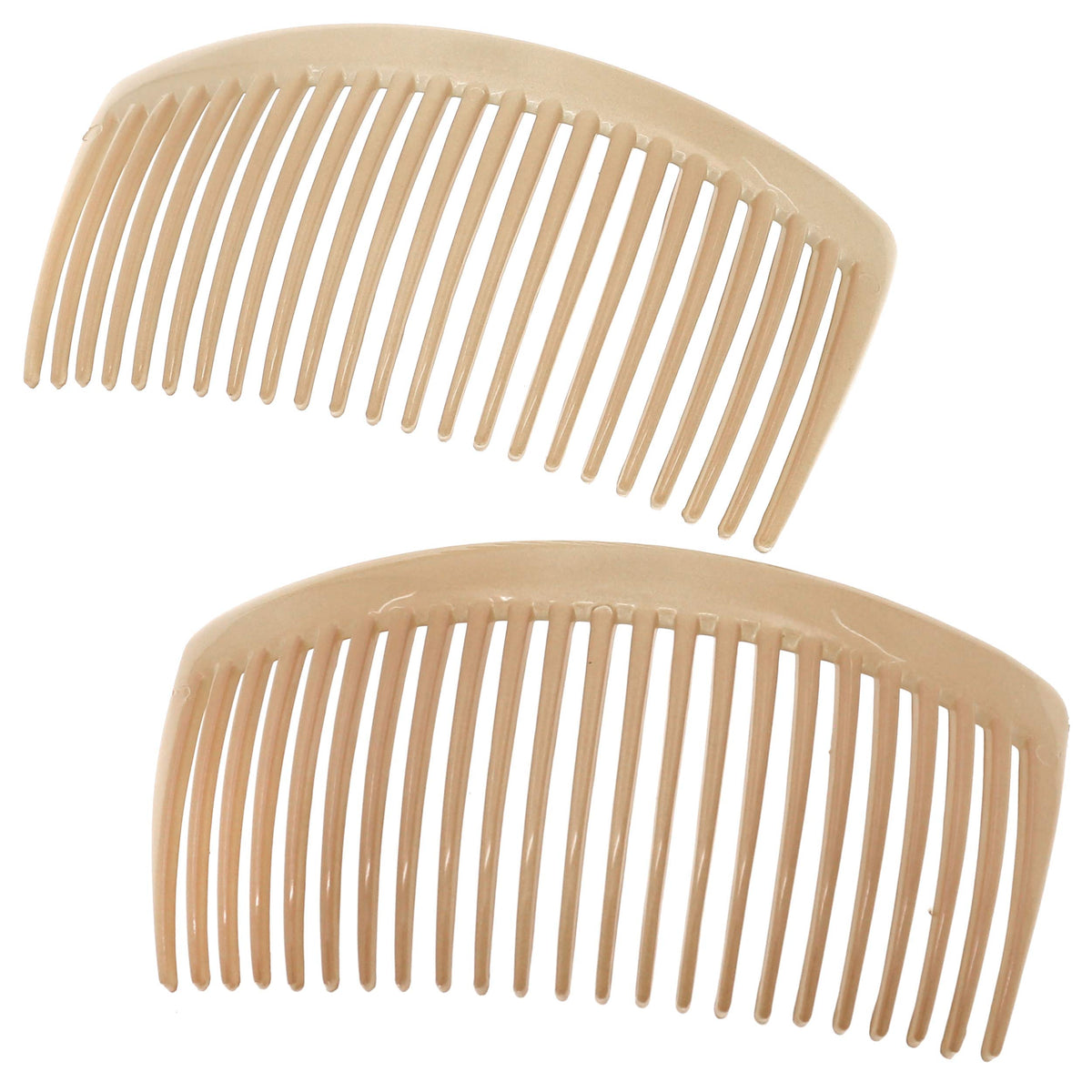 Camila Large French Twist Hair Side Comb beige front view