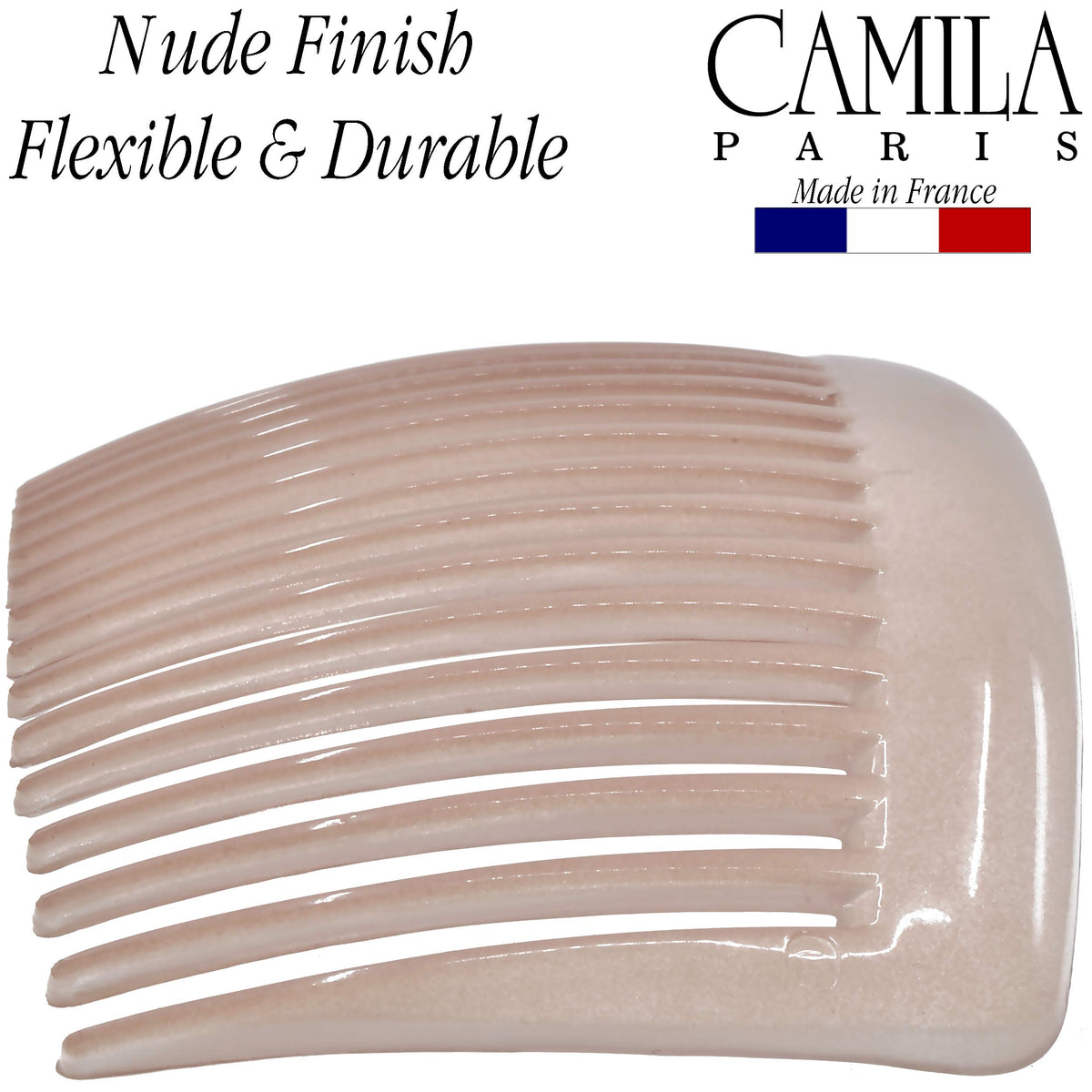 Camila Large French Twist Hair Side Comb close-up of teeth