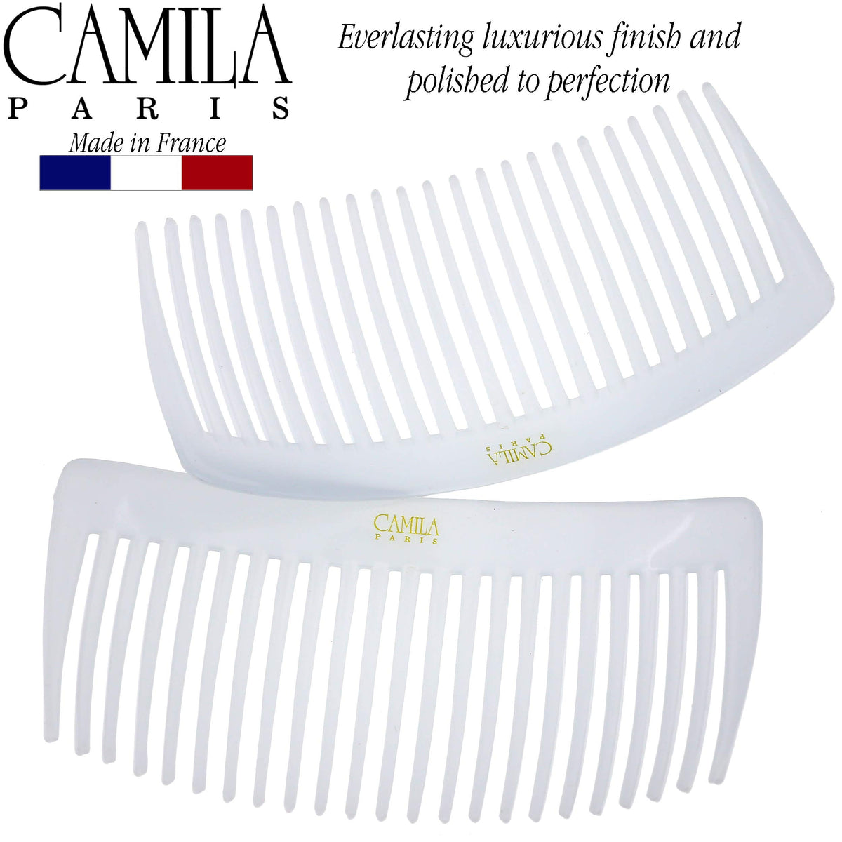 Camila Large French Twist Hair Side Comb on a hairstyle