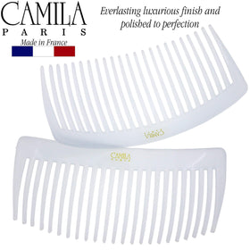 Camila Large French Twist Hair Side Comb on a hairstyle