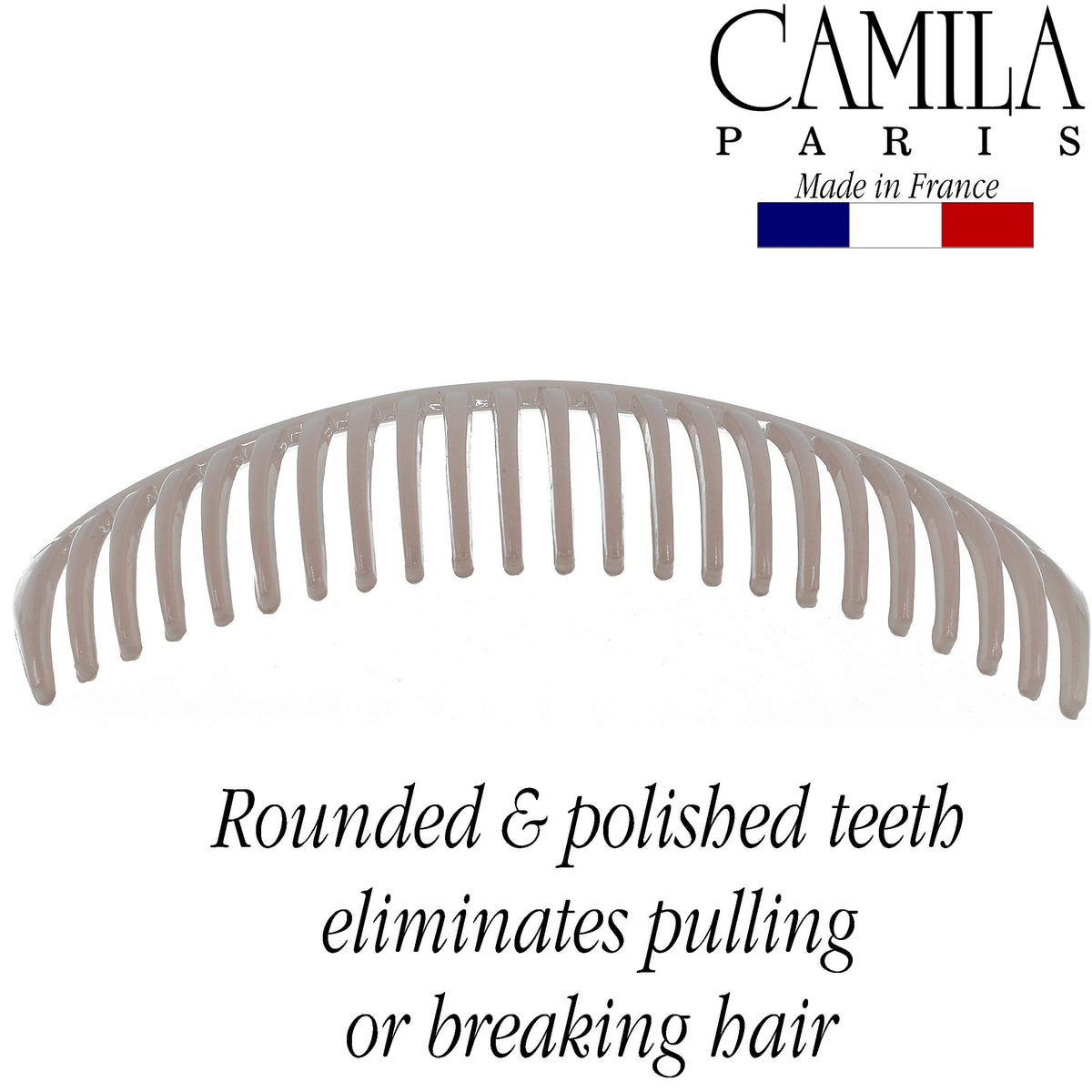 Camila Large French Twist Hair Side Comb with drawstring storage bag