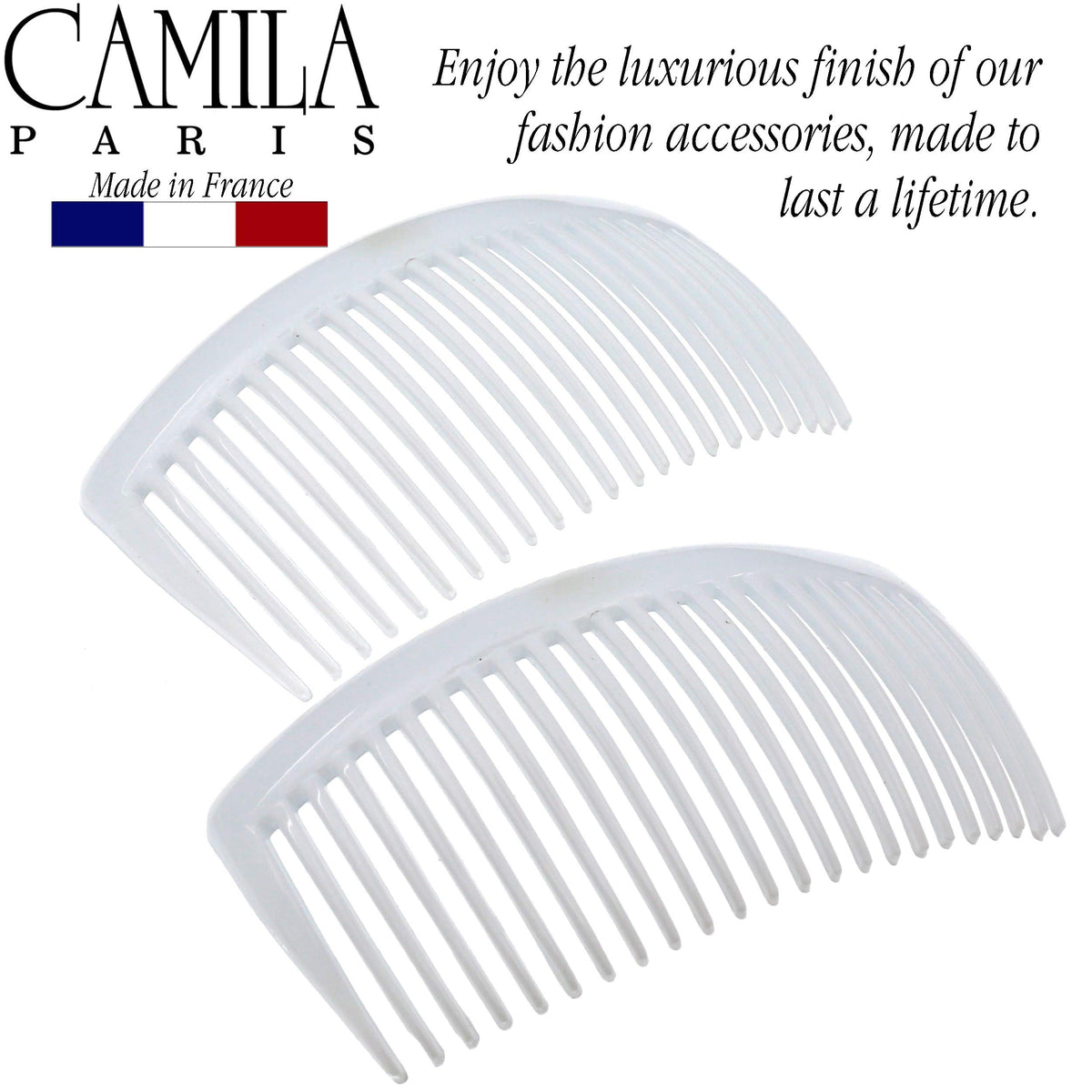 Camila Large French Twist Hair Side Comb with smooth teeth