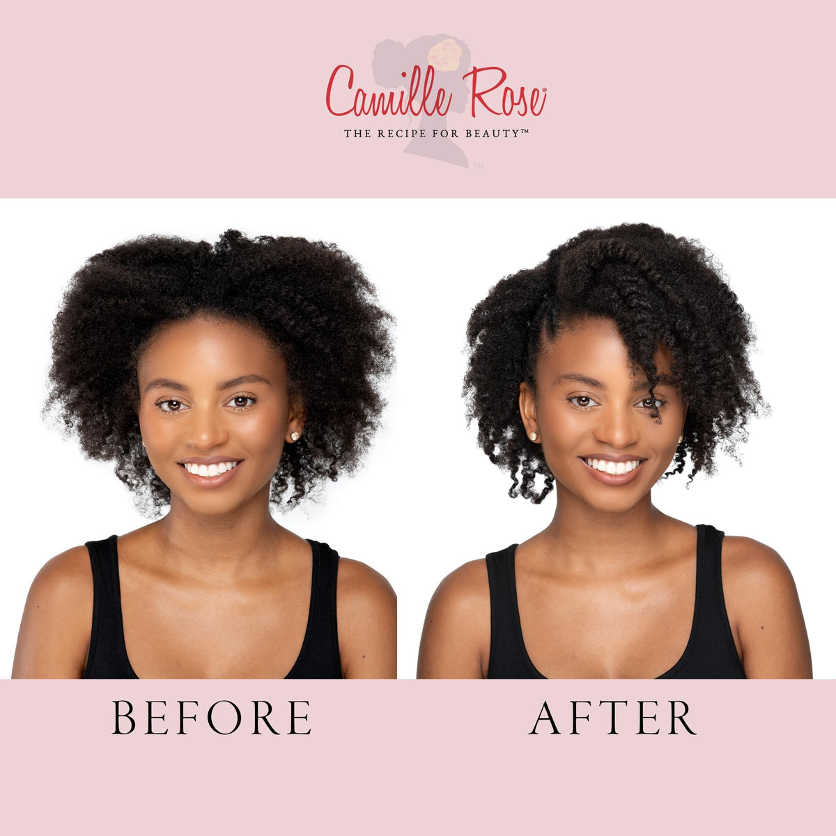 Camille Rose Black Castor Oil + Chebe on a wooden table