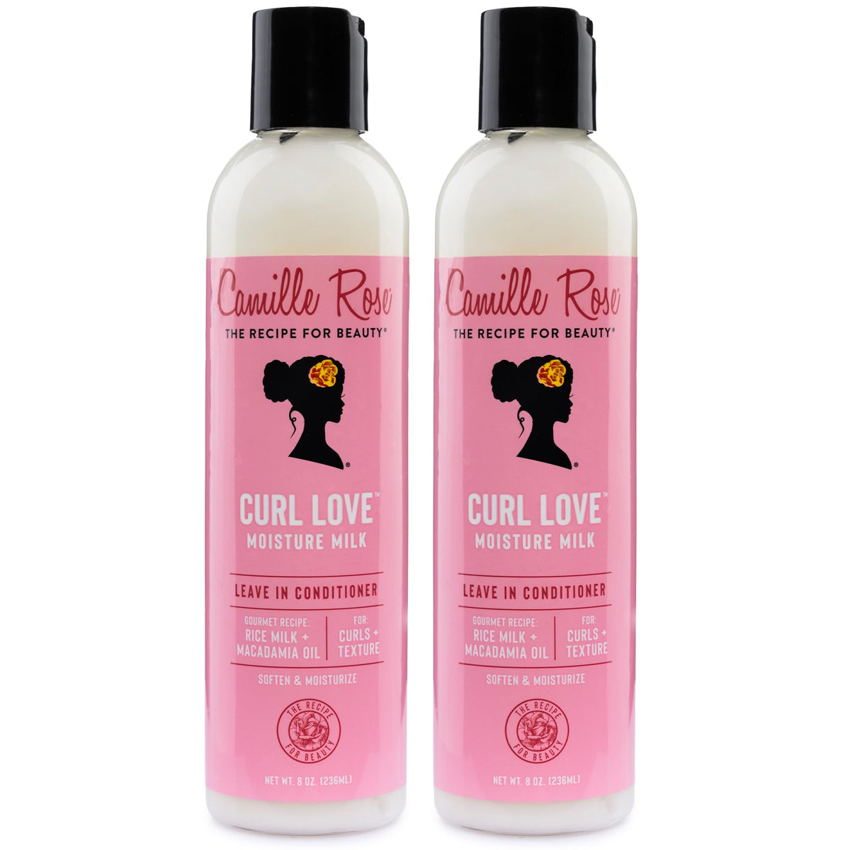 Camille Rose Curl Love Moisture Milk Leave-In Conditioner 8oz front view