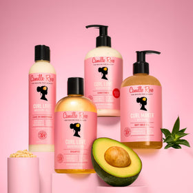 Camille Rose Curl Love Moisture Milk Leave-In Conditioner packaging display