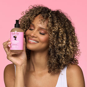 Camille Rose Curl Maker Gel application on curly hair