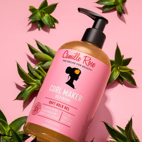 Camille Rose Curl Maker Gel applied to curly hair