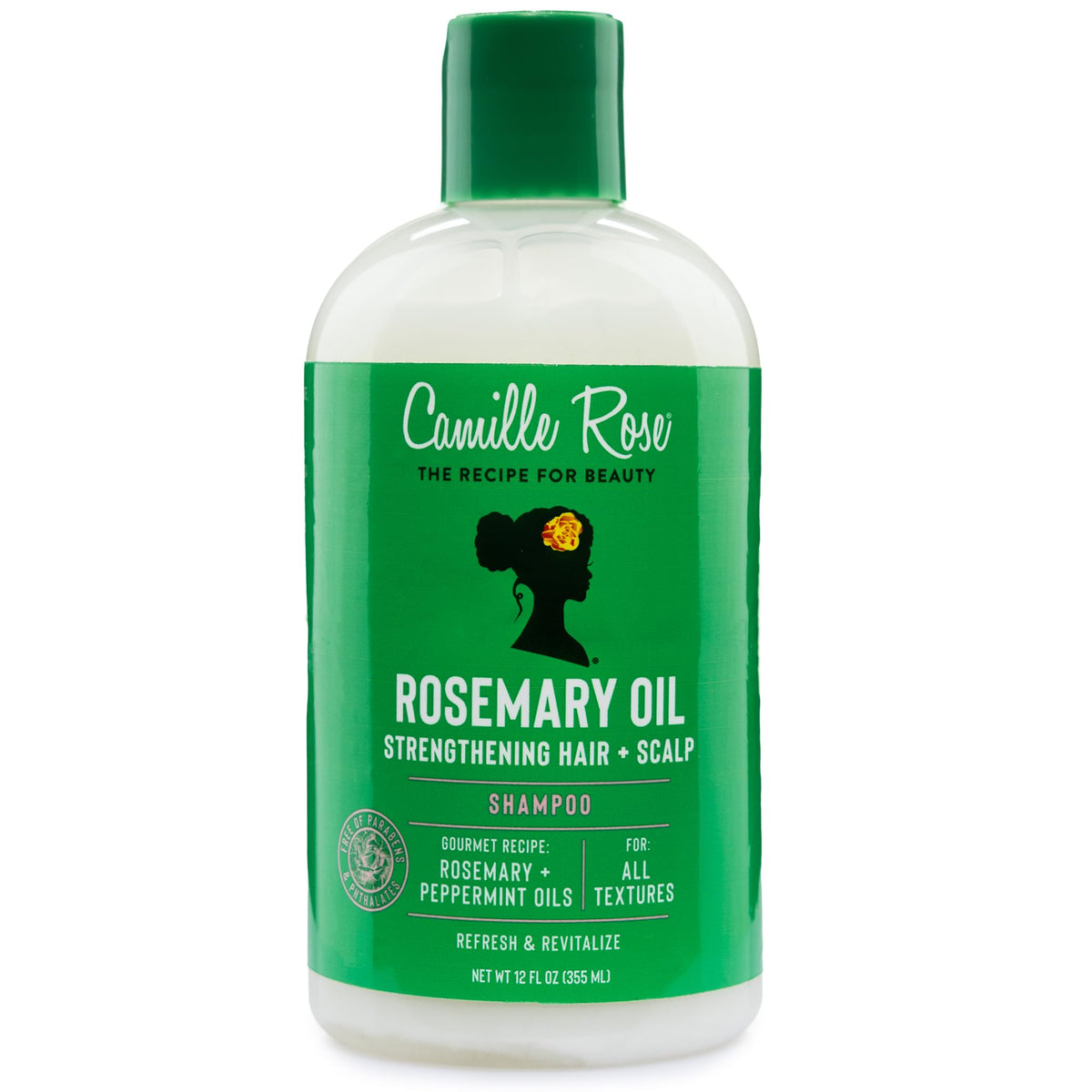 Camille Rose Rosemary Oil Shampoo 12 oz front view
