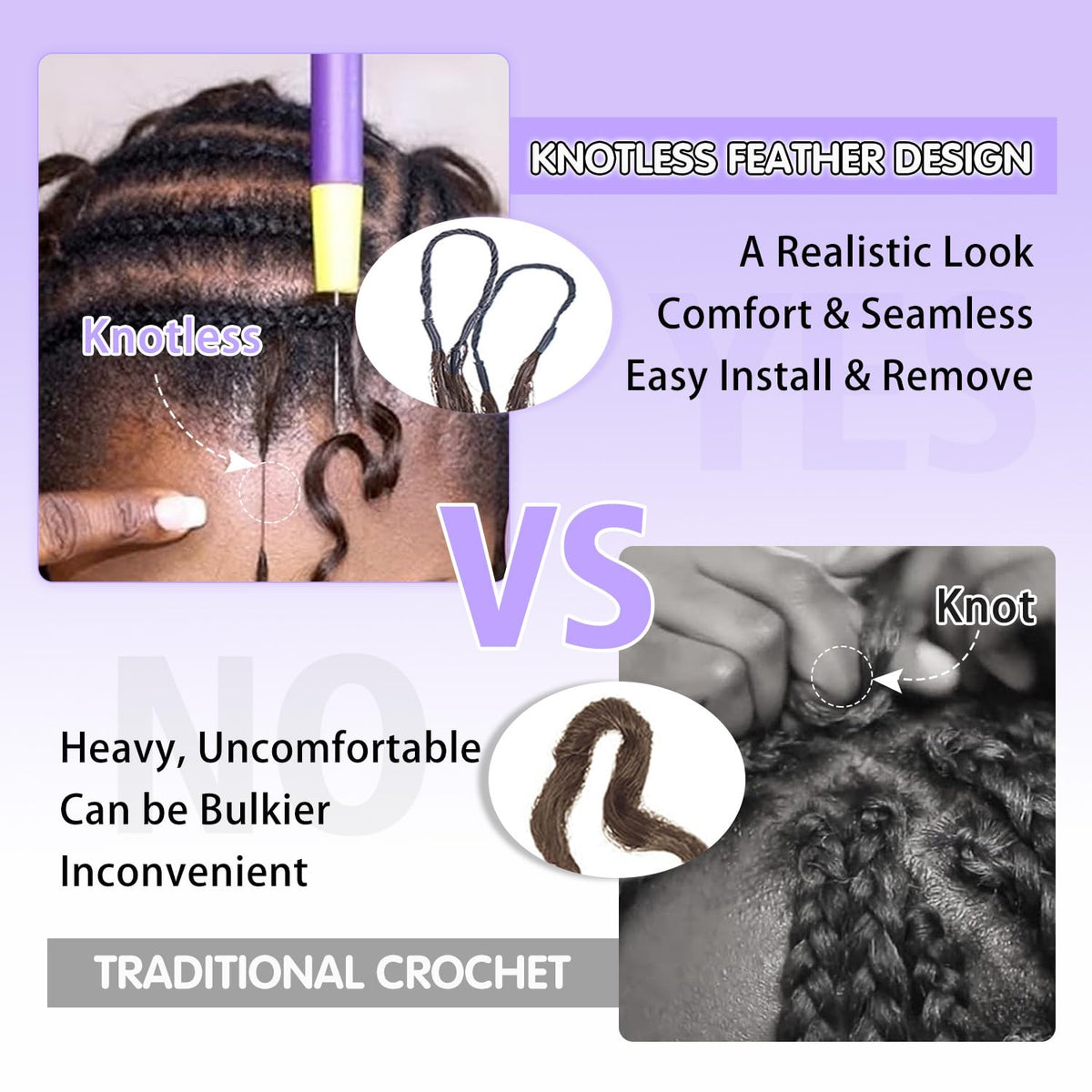 CanaryFly 20 Inch crochet hair extensions in packaging
