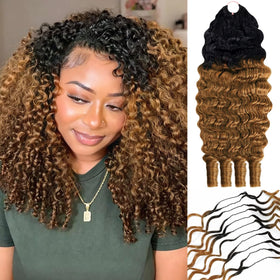 CanaryFly Burmese Curly Crochet Hair 20 Inch front view
