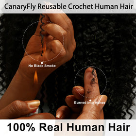 CanaryFly Burmese Curly Crochet Hair 22 Inch styled look