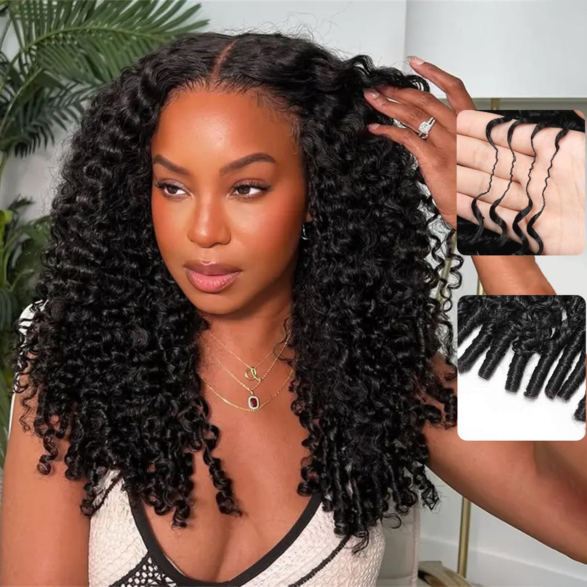 CanaryFly Burmese Curly Crochet Hair 240g front view