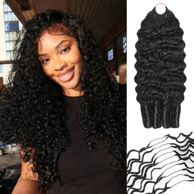 CanaryFly Burmese Curly Crochet Hair Extensions 240g front view