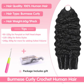 CanaryFly Burmese Curly Crochet Hair packaging