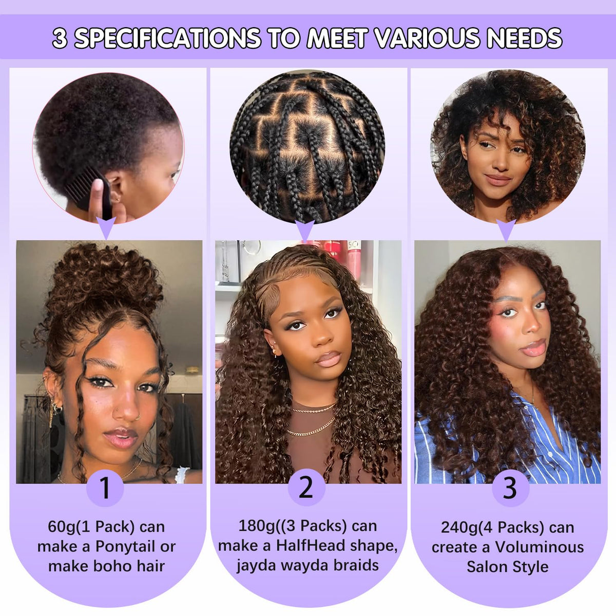 CanaryFly crochet hair extensions displayed with crochet needle