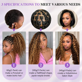 CanaryFly crochet hair extensions in package with crochet needle
