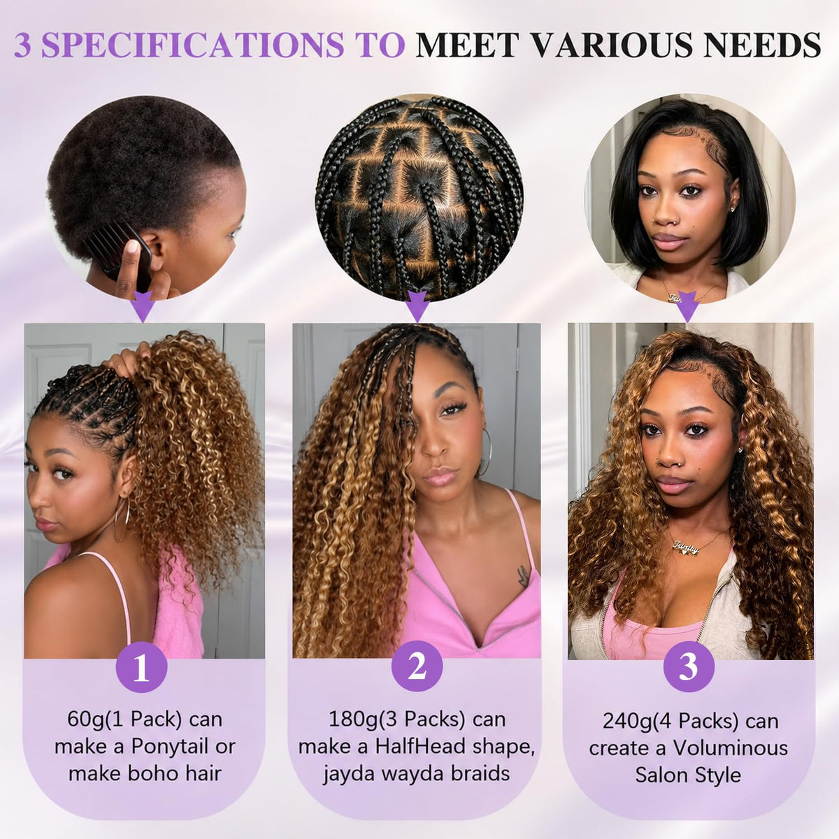 CanaryFly crochet hair package with crochet needle