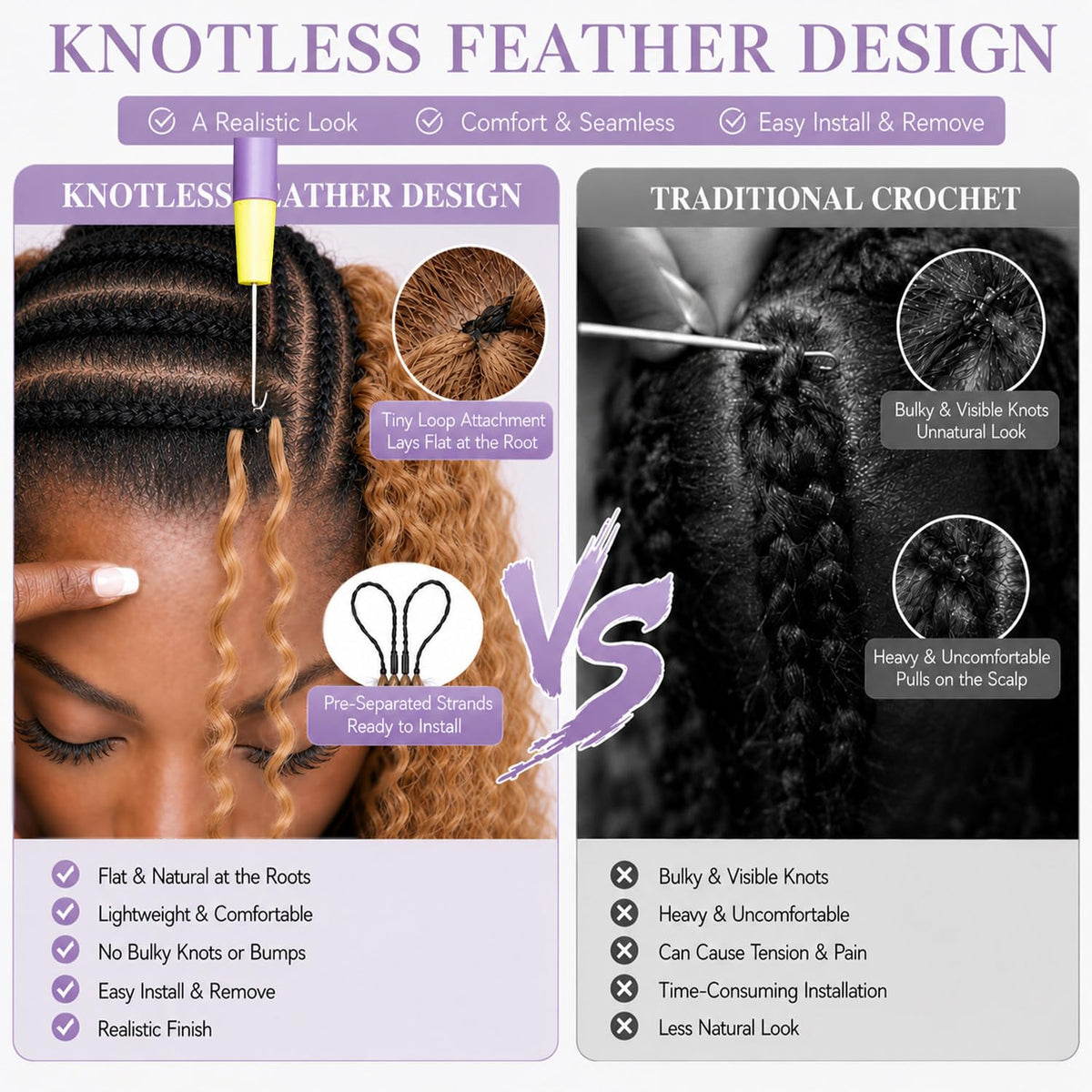 CanaryFly crochet hair with crochet needle included