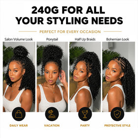 CanaryFly Curly Crochet Hair installation process demonstration