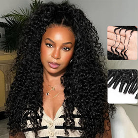 CanaryFly Curly Crochet Human Hair 28 Inch bundles front view