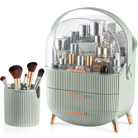 CANITORON Makeup Organizer front view in sage green
