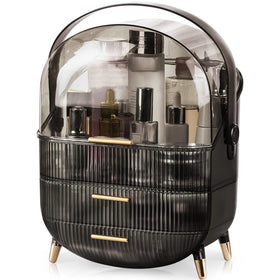 CANITORON Makeup Organizer front view with transparent lid