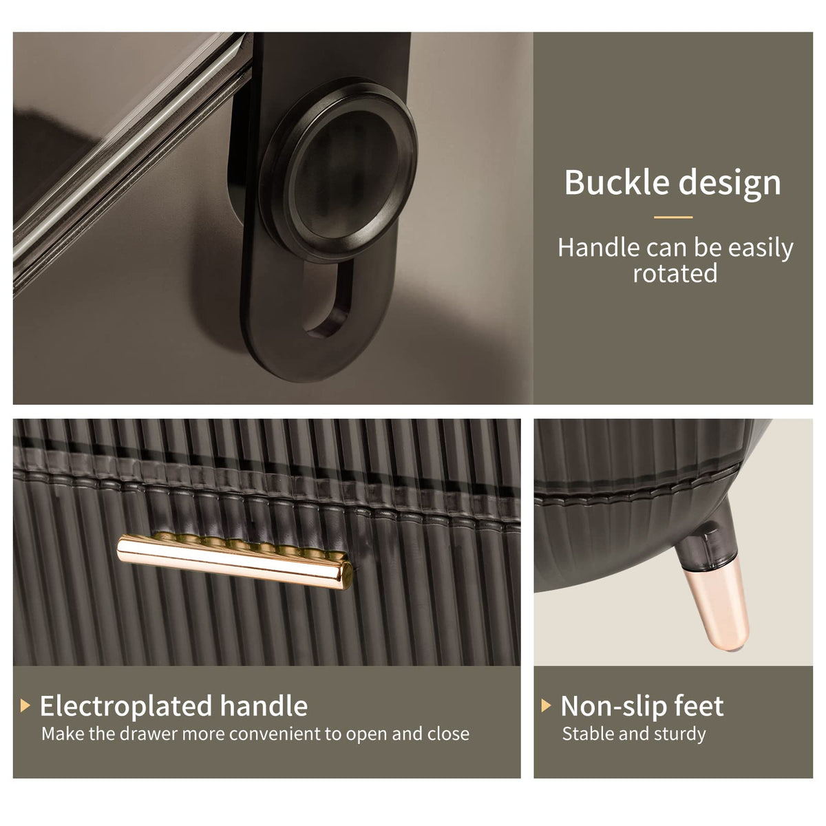 CANITORON Makeup Organizer handle for portability