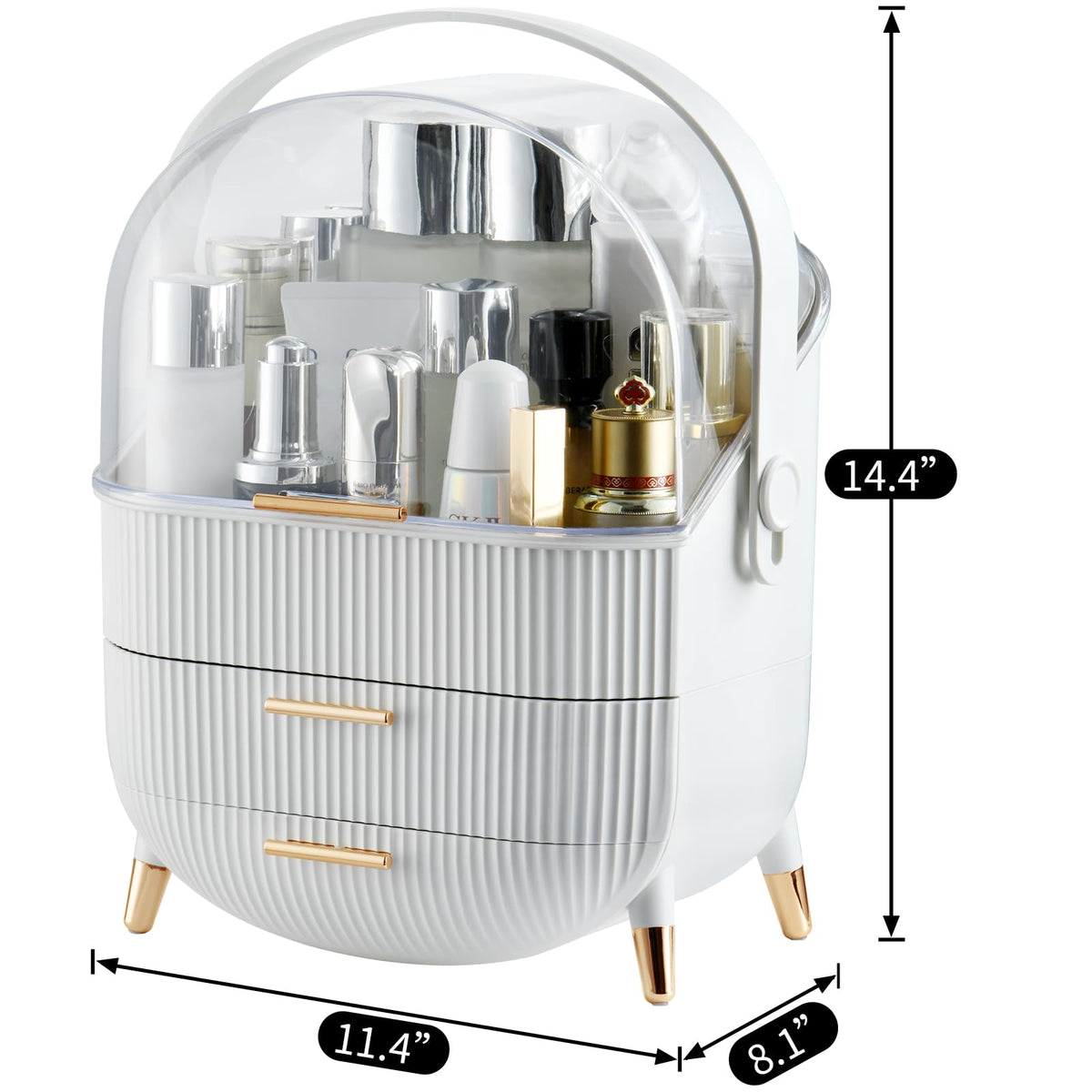 CANITORON Makeup Organizer showing two drawers