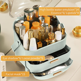CANITORON Makeup Organizer with open lid showing storage