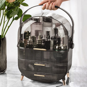 CANITORON Makeup Organizer with various cosmetics displayed