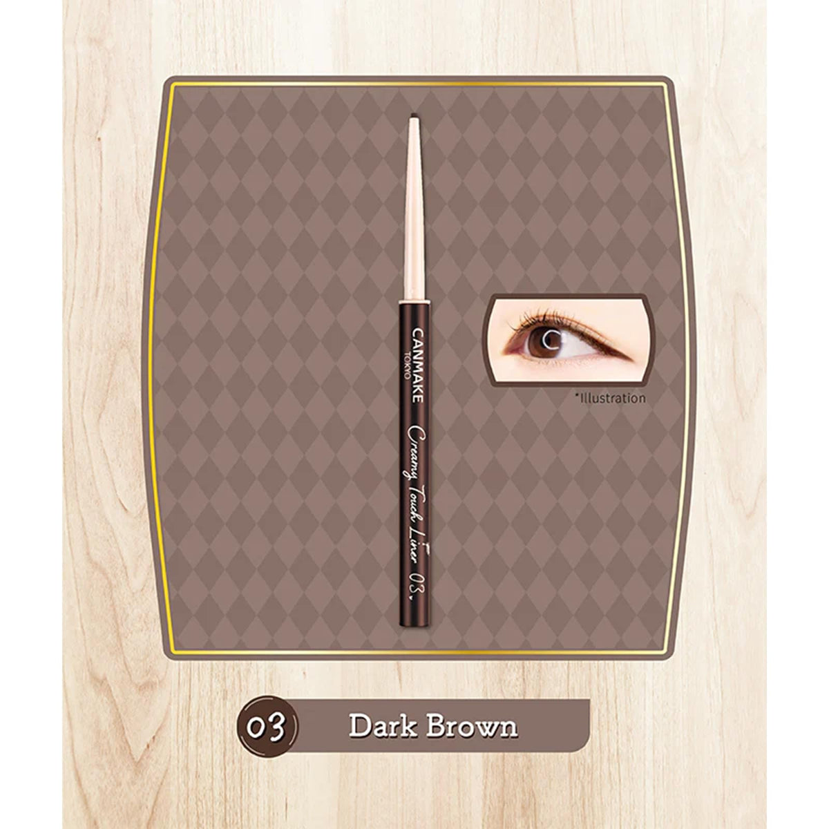 CANMAKE Creamy Touch Liner 03 Dark Brown packaging