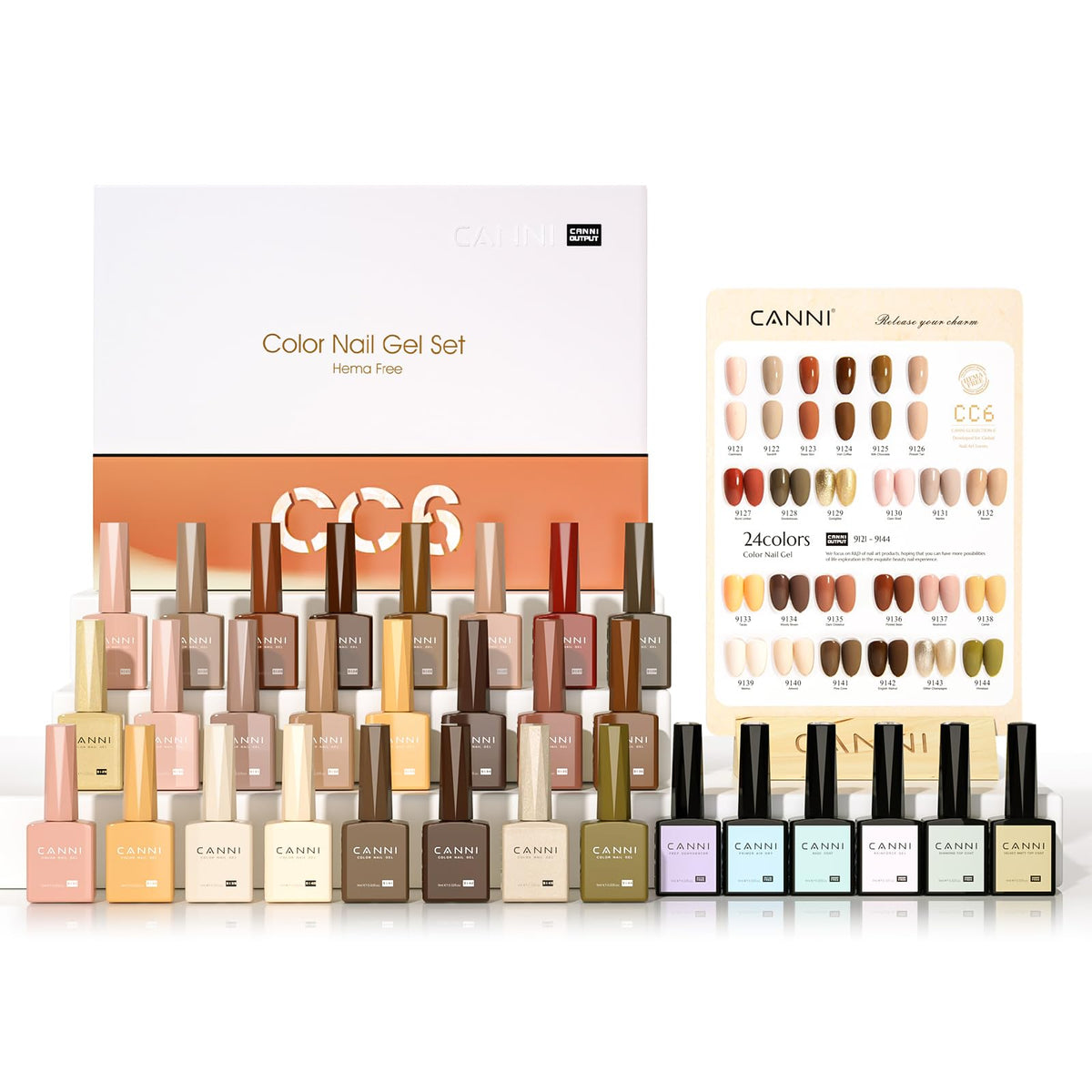 CANNI 30Pcs Hema-free Gel Nail Polish Set front view