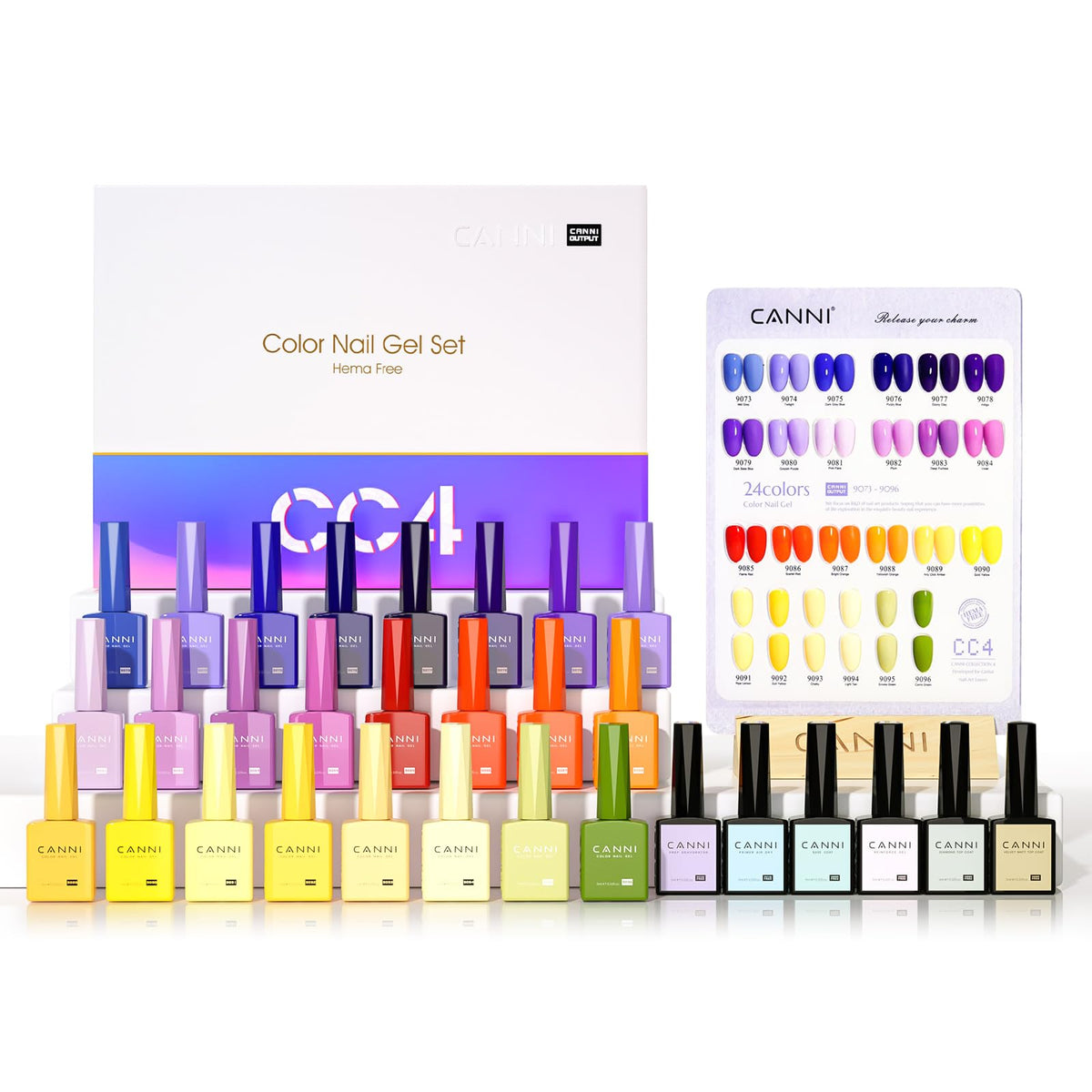 CANNI 30Pcs Hema-free Gel Nail Polish Set front view