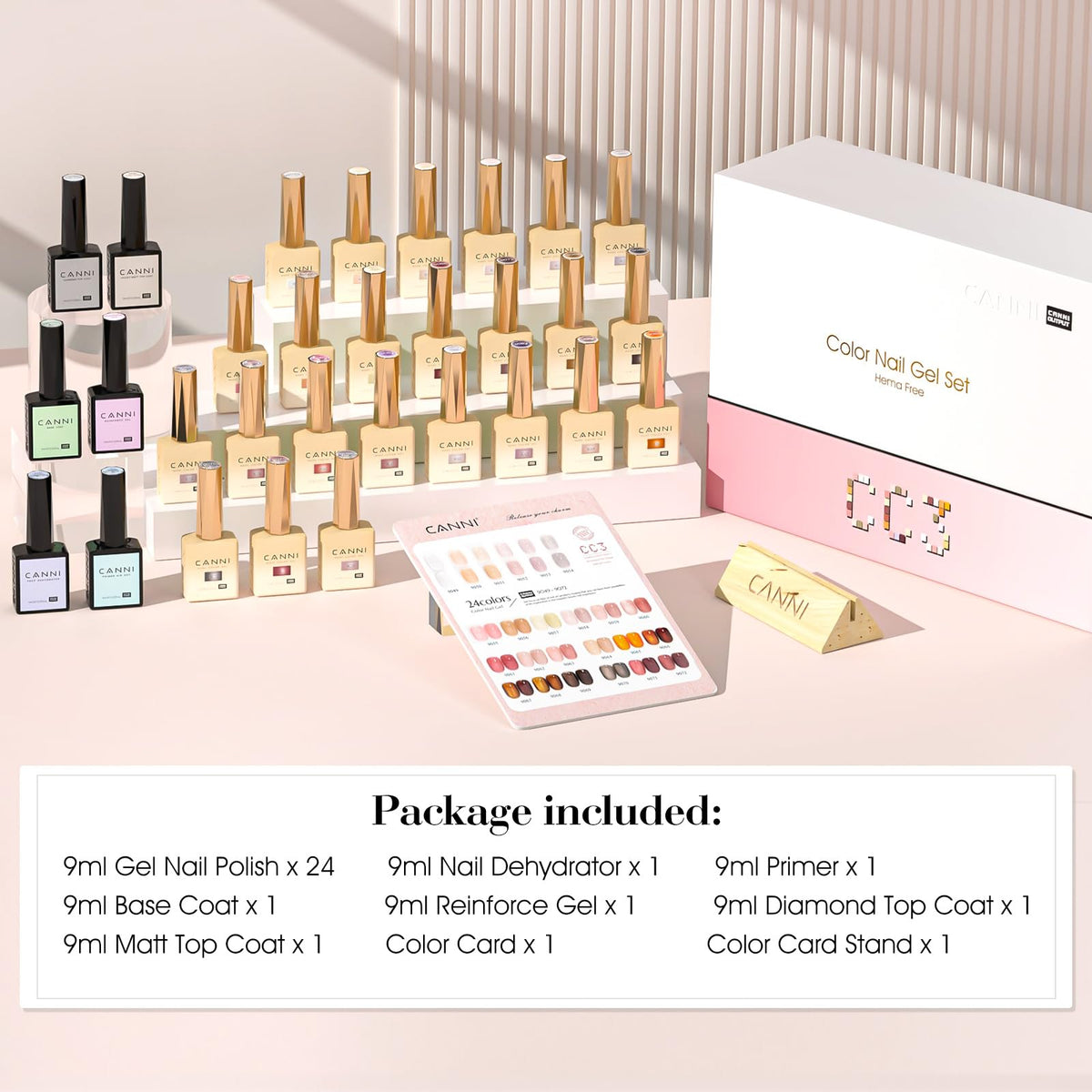 CANNI CC3 Jelly Gel Nail Polish Set packaging