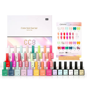 CANNI CC8 Gel Nail Polish Set with 30 vibrant pastel colours