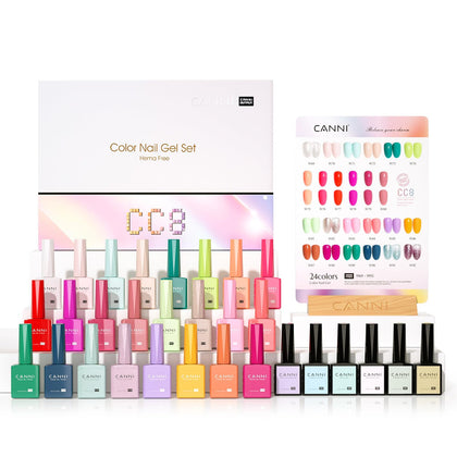 CANNI CC8 Gel Nail Polish Set with 30 vibrant pastel colours
