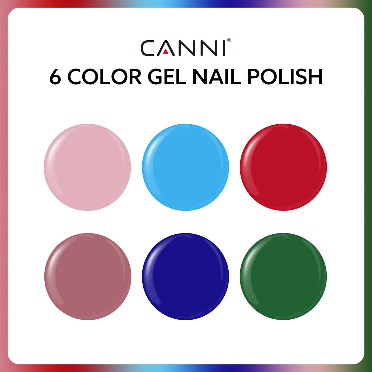 CANNI Emerald Green Gel Nail Polish bottle front view