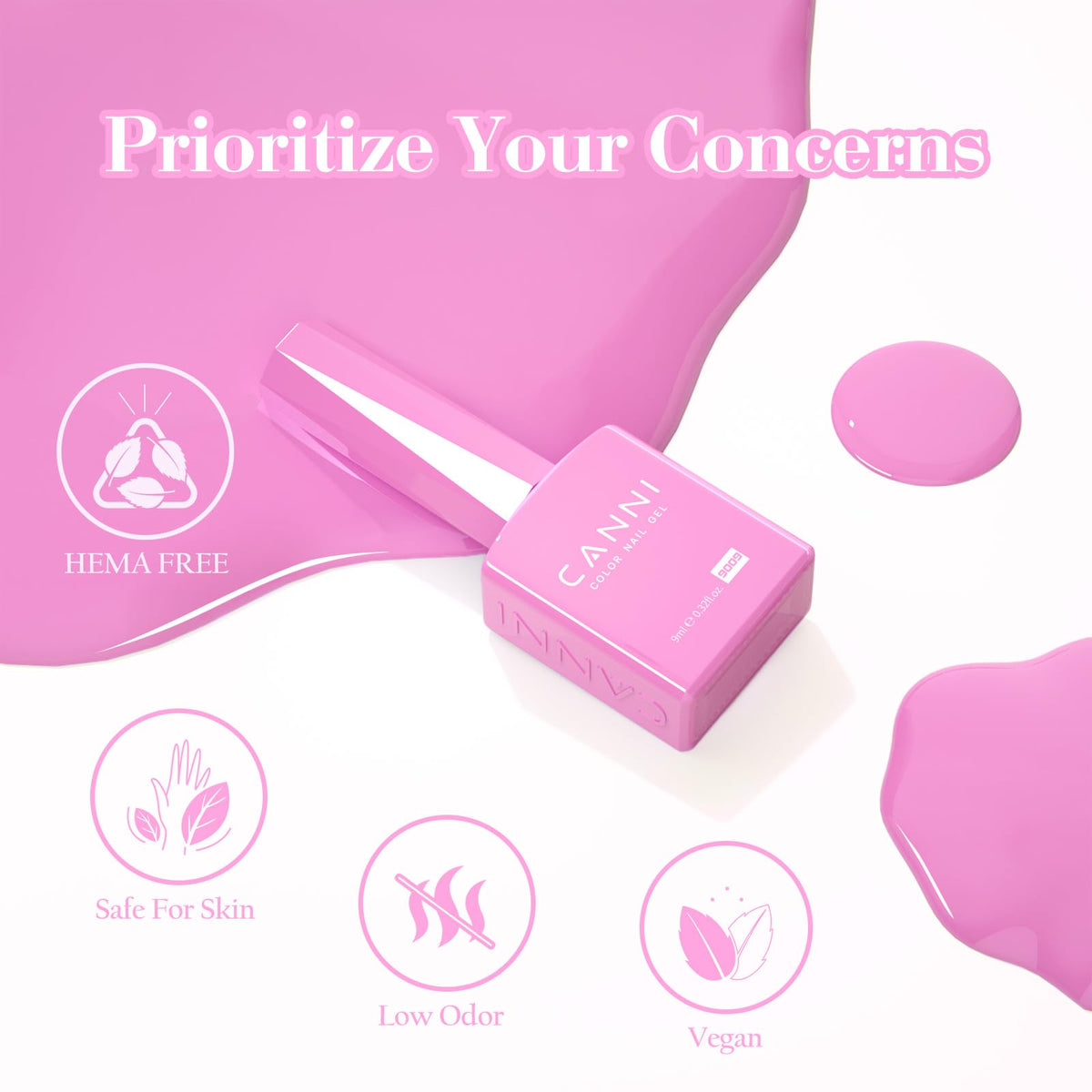 CANNI Gel Nail Polish 3D crystal label detail