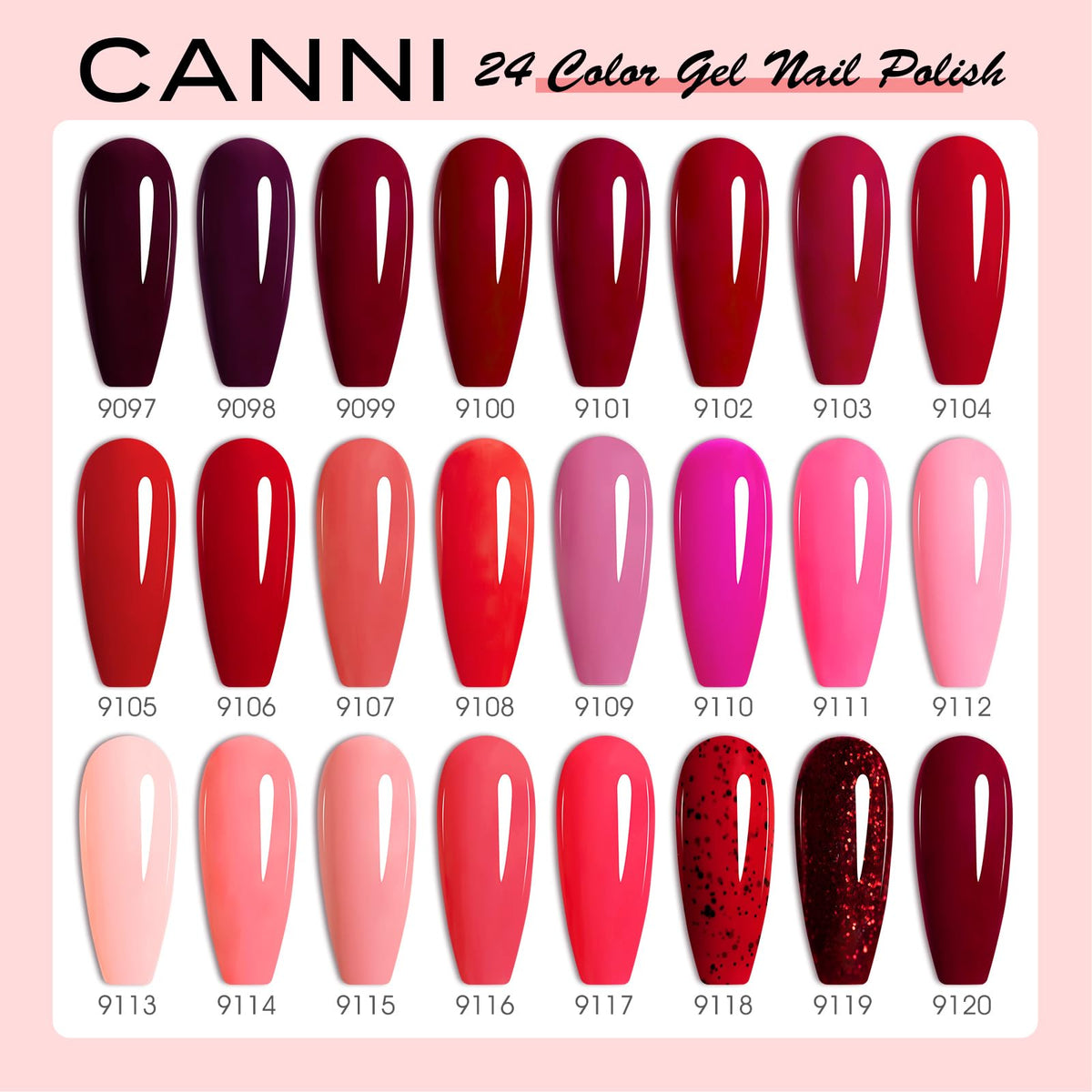 CANNI gel nail polish application on nails