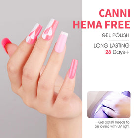 CANNI Gel Nail Polish application on nails with glossy finish