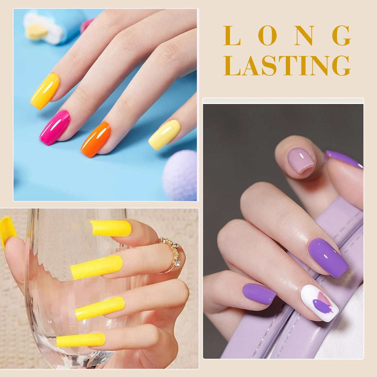 CANNI Gel Nail Polish application process with vibrant colours